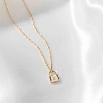 Padlock Necklace Gold